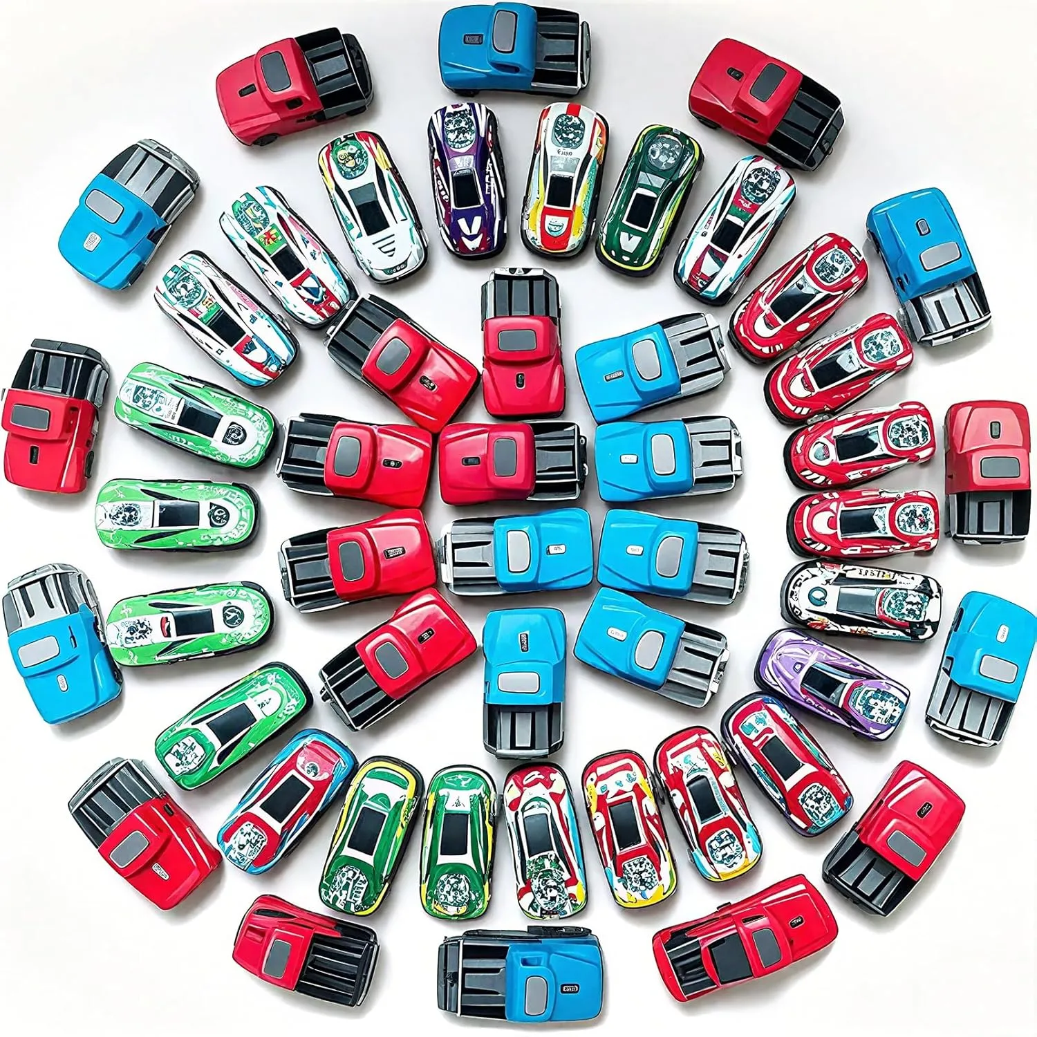 Race Cars for Kids, Mini Toy Car with Launcher Party Favors Race Vehicles Goodie Bag for Boys Girls Toddlers (24 Pcs Set)