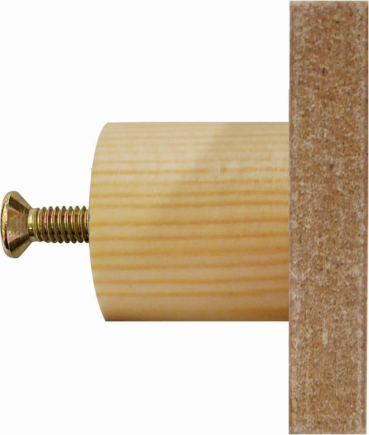 Rae Dunn Cabinet Knobs Drawer Pulls - Set of 6 Square Light Wood - Decorative Mini Wooden Knobs for Kitchen Cabinet, Dresser Drawer, Bathroom Cabinet, Cupboard, Desk Drawer - Includes Hardware