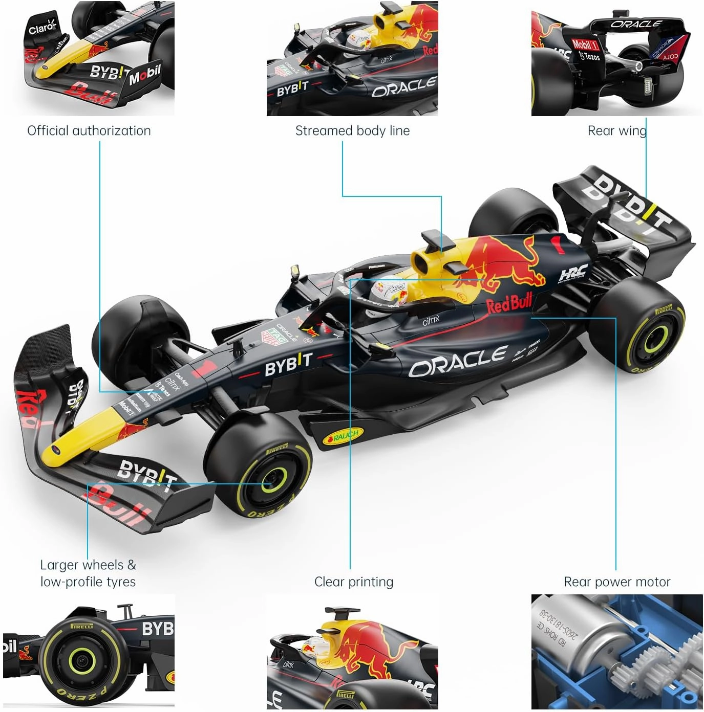 RASTAR 1/12 F1 Red Bull Car, Oracle Red Bull Racing F1 RB18 Remote Control Car Model, New 2022 Red Bull Racing Formula 1 Max Verstappen, 2.4G