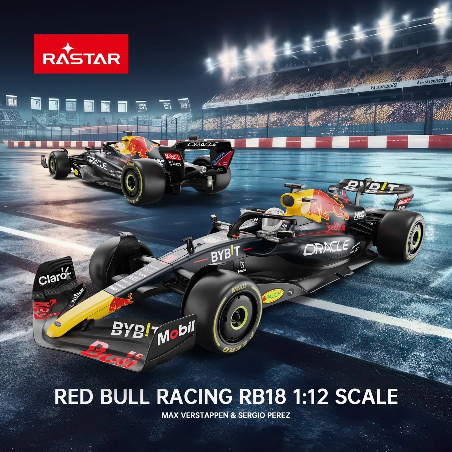 RASTAR 1/12 F1 Red Bull Car, Oracle Red Bull Racing F1 RB18 Remote Control Car Model, New 2022 Red Bull Racing Formula 1 Max Verstappen, 2.4G
