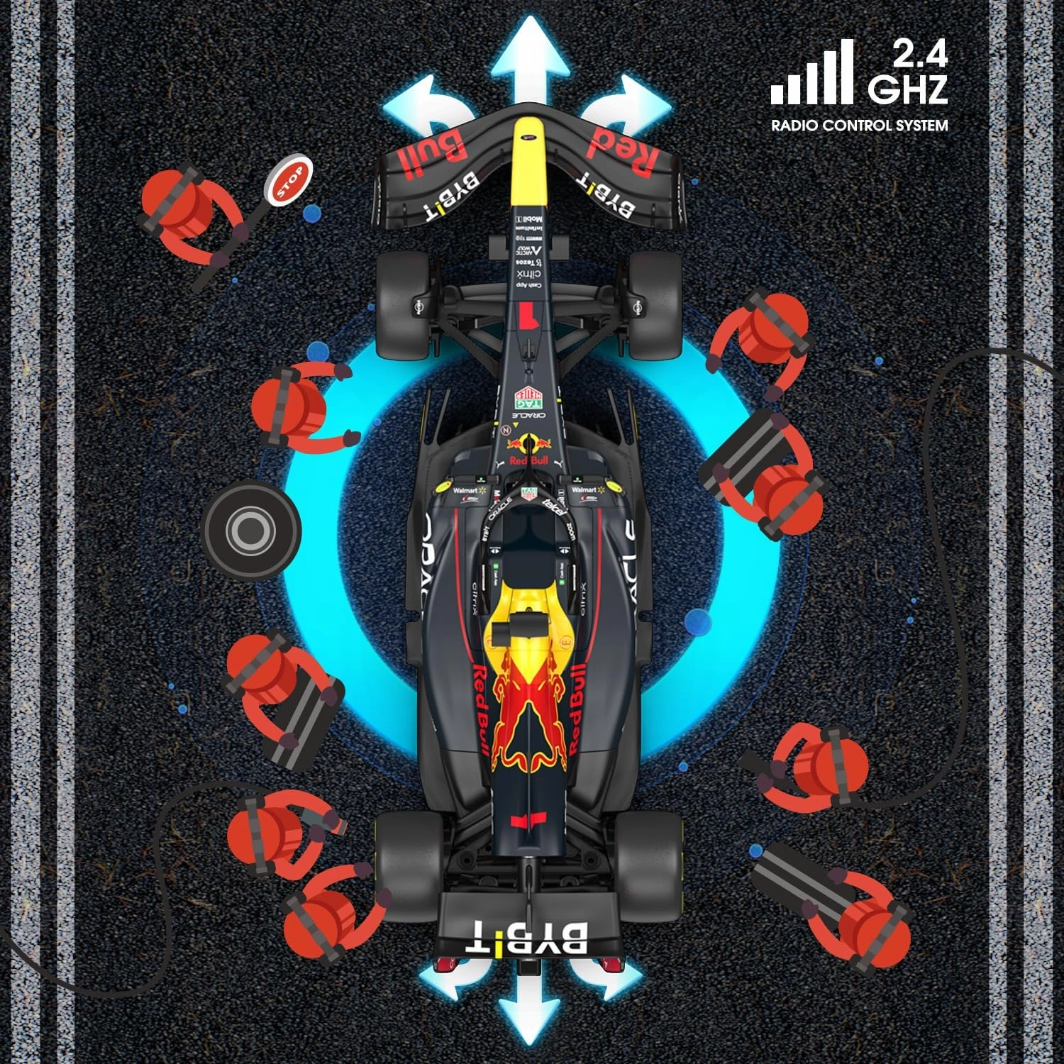 RASTAR 1/12 F1 Red Bull Car, Oracle Red Bull Racing F1 RB18 Remote Control Car Model, New 2022 Red Bull Racing Formula 1 Max Verstappen, 2.4G