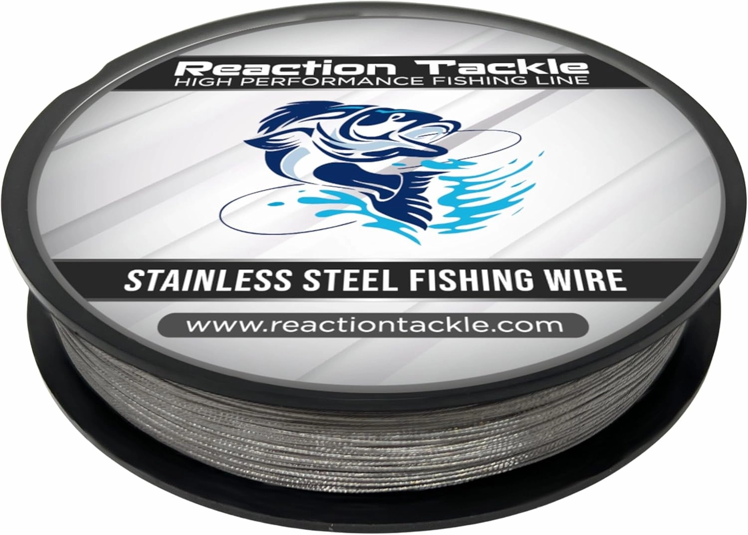 Reaction Tackle Stainless Steel Trolling Line 30LB - Durable Fishing Wire with 40LB  Breaking Strength