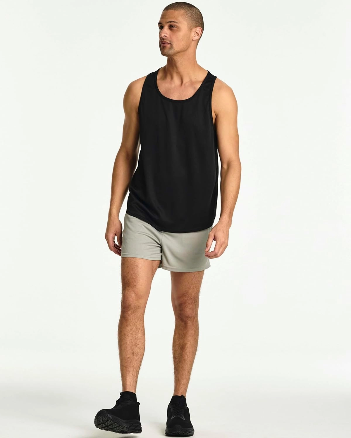 Real Essentials 5 Pack: Men's Mesh Y-Back Muscle Tank Top - Gym Workout & Bodybuilding Fitness (Available in Big & Tall)