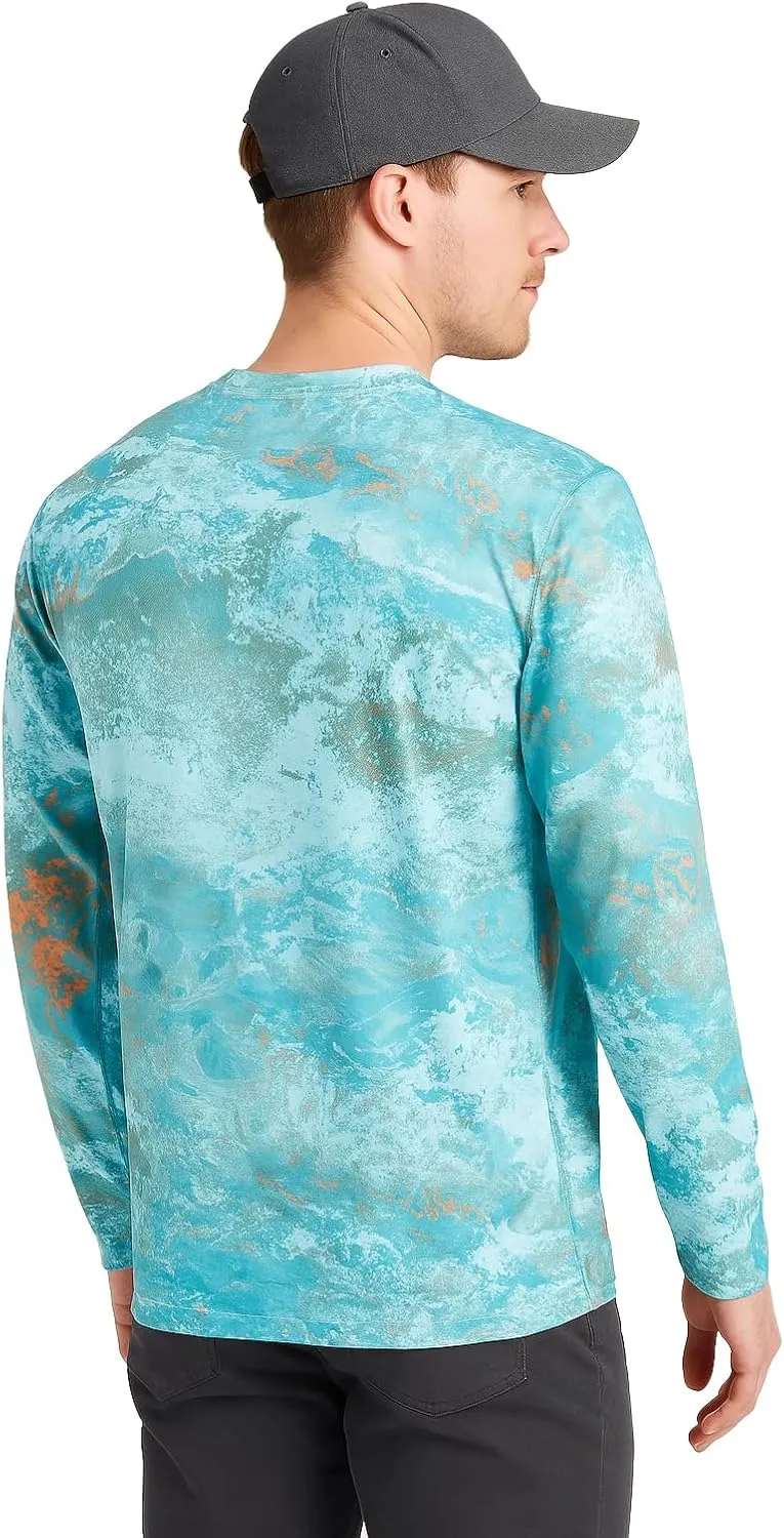 Realtree Xtreme Camo Fishing Shirts | UPF 50 UV Protection 4 Way Stretchable Long Sleeve Unisex Crewneck Tee