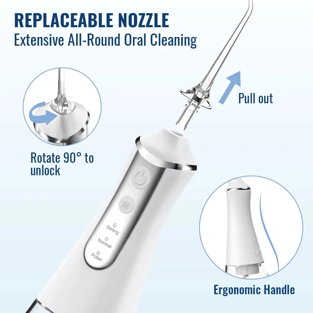 Rechargeable Dental Water Flosser with Nozzles