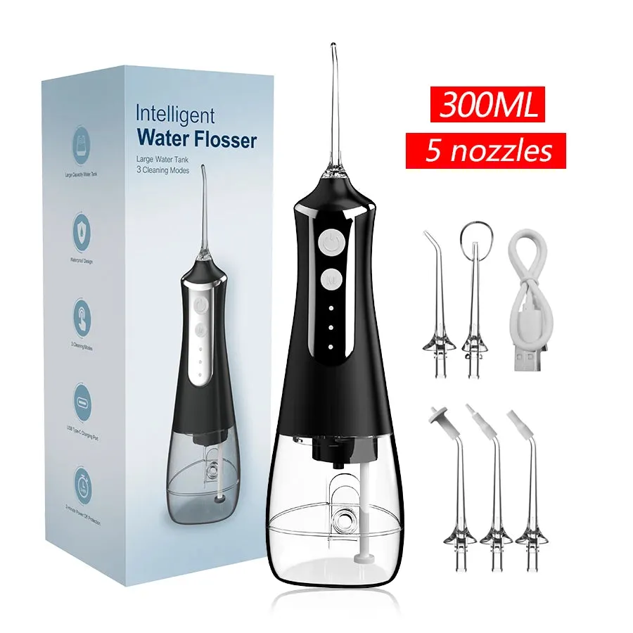 Rechargeable Dental Water Flosser with Nozzles