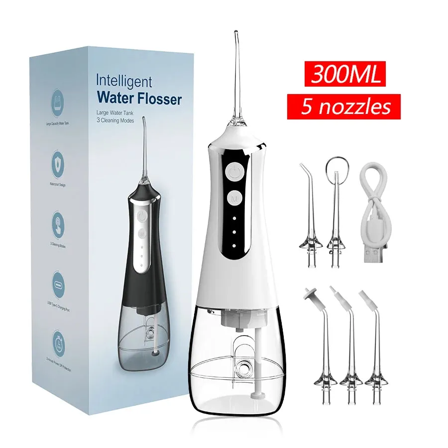 Rechargeable Dental Water Flosser with Nozzles