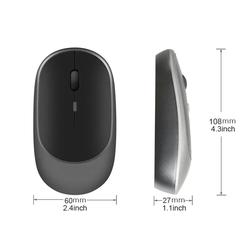 Rechargeable Dual Mode Wireless Mouse for Various Devices