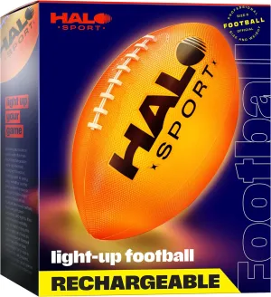 Rechargeable Light Up Football - Glow in The Dark Ball - NO 6 - Gifts for 10 Year Old Boys - 10 Year Old Boy Gifts - Gift for 12 Year Old Boy - Boy Toys Stuff Ages 8 to 15