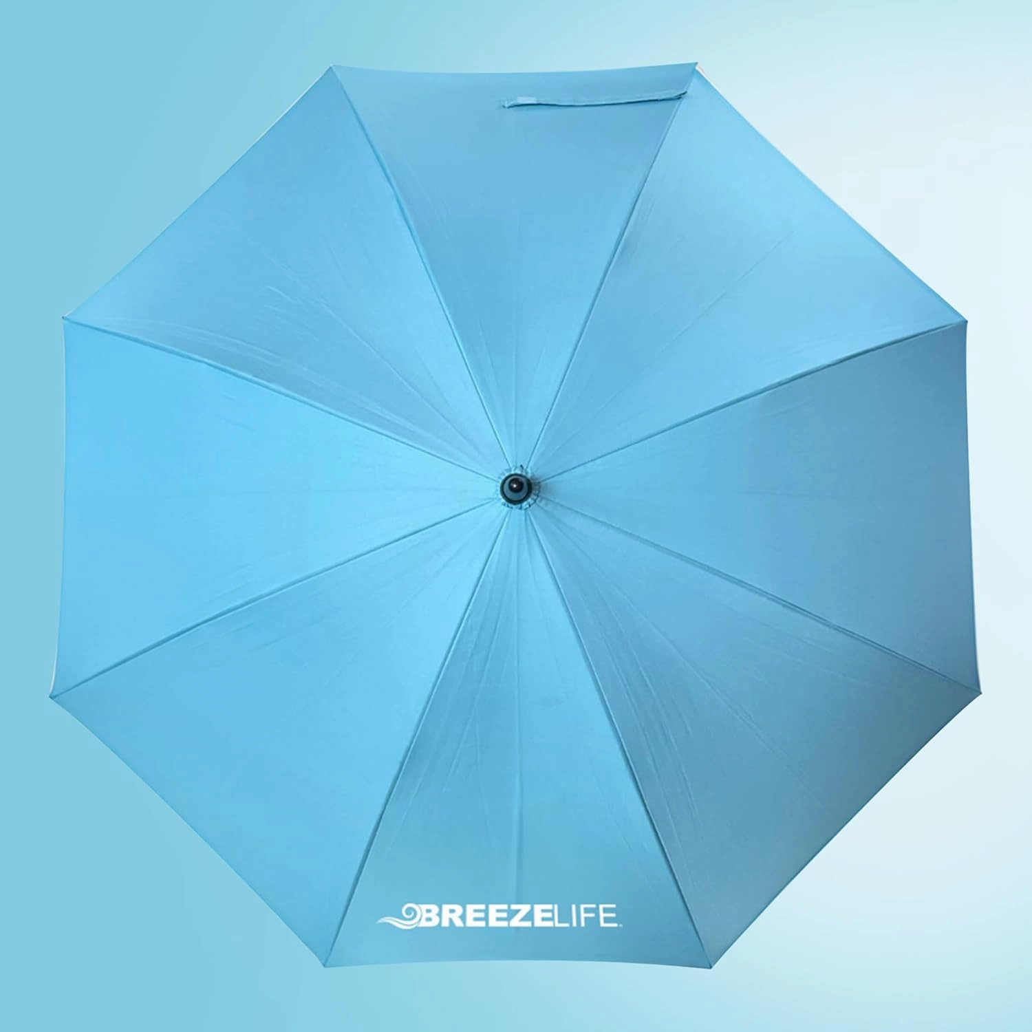 Rechargeable Mister Breeze, Sun Umbrella with Fan and Mister, Umbrella Mister with Built-in Fan, For Festivals, Beach and More, Blocks Harmful Sun Rays, Mist bottle included
