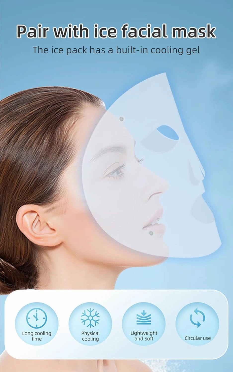Red Light LED Face Mask – 276-LED Silicone Light Beauty Device with Red & Infrared Modes, 4 Color Settings, Rechargeable Facial Care Mask for Home Use
