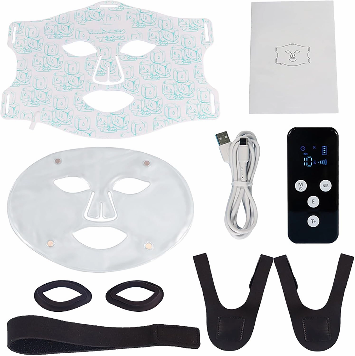 Red Light LED Face Mask – 276-LED Silicone Light Beauty Device with Red & Infrared Modes, 4 Color Settings, Rechargeable Facial Care Mask for Home Use