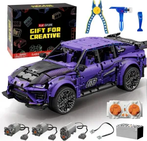 Remote Control Building Car, Compatible with Technic Car, 1:8 21inch Large Size Dynamic Model Car SUV Construction with Motors Rechargeable Battery, Building Toy for Adults Teens Aged 12  (2375 PCS)