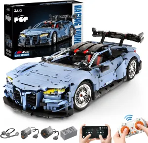 Remote Control Car Building Kit, 1:10 M4 Champion Racing Car Building Blocks and Challenge Construction Toys, Gift for Technical Enthusiasts Adults&Boys Age 14 , with Motors Light Battery (2280PCS)