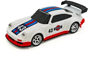 Remote Control Mini Car Model with LED Lights, 1/43 Scale 2.4G Full-Proportional RC Drift Racing Car, Max Speed 15km/h, Indoor Mini RC Hobbyist Gift (RTR Version)
