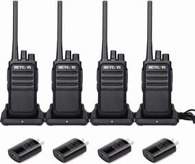 Retevis RT17 Walkie Talkies Long Range for Adults,Rechargeable 2 Way Radios with USB Charger Base, Lightweight Two Way Radio with 1200mAh Battery, Handsfree for Family Skiing Hunting Gifts(4 Pack)