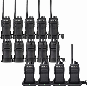 Retevis RT21 Two-Way Radios(10 Pack) Bundle with RT17 Walkie Talkies Long Range for Adults(4 Pack),Rugged Two Way Radio for School Church Restaurant Commercial Business