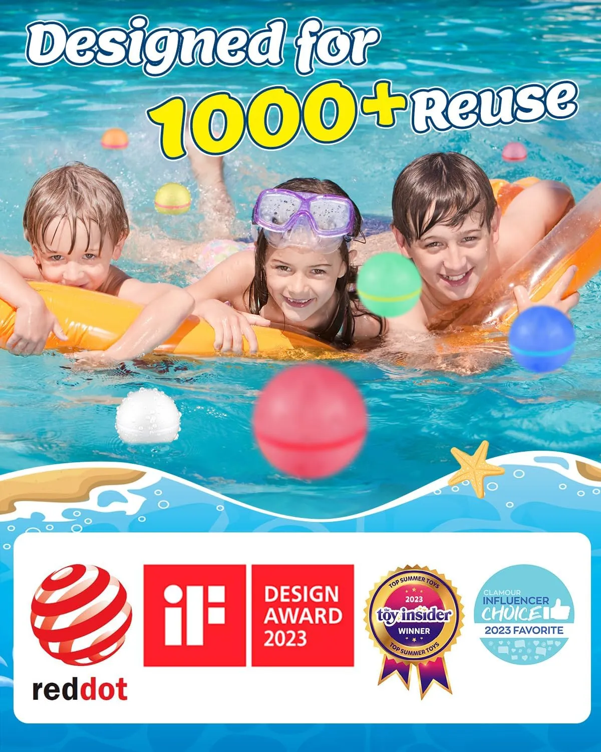 Reusable Water Balloons, Magnetic Self Sealing Quick Fill Water Balloons with Mesh Bag, Silicone Water Bomb For Kids, Summer Toys Swimming Pool Party Supplies Bath Toy Outdoor (16 Pack)