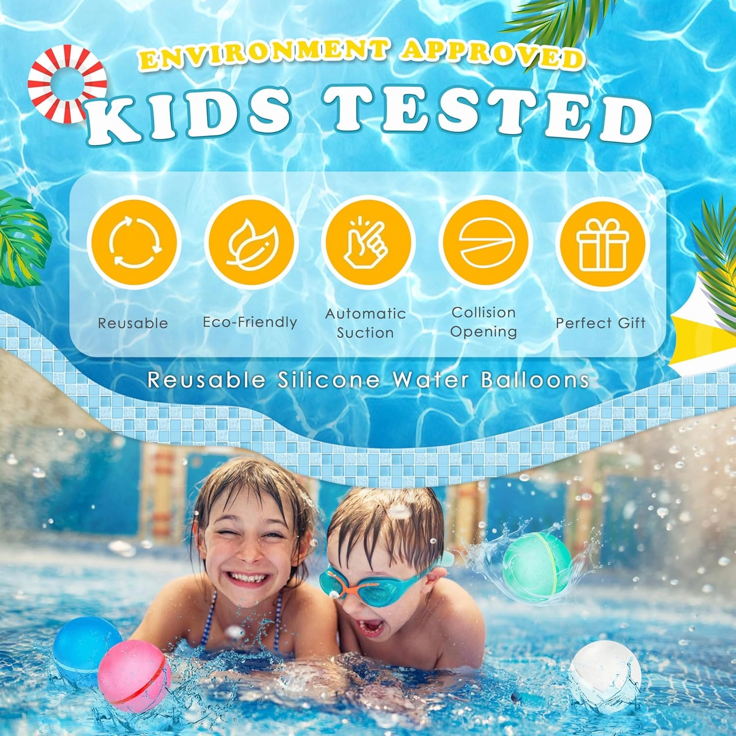 Reusable Water Balloons for Kids Adults, Outdoor Toys, Pool Toys, Self-Sealing Water Bomb for Kids, Magnetic Easy Quick Fill Water Ball, Summer Fun Splash Water Bomb Party Supplies(30 PCS)
