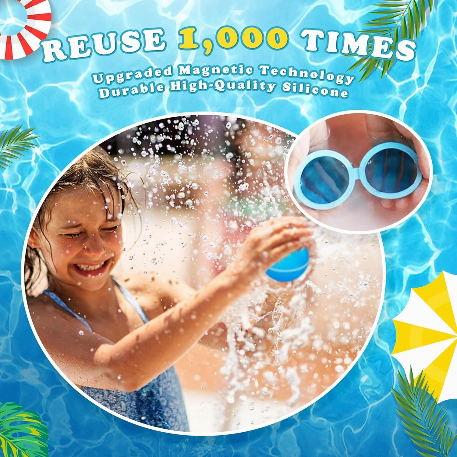 Reusable Water Balloons for Kids Adults, Outdoor Toys, Pool Toys, Self-Sealing Water Bomb for Kids, Magnetic Easy Quick Fill Water Ball, Summer Fun Splash Water Bomb Party Supplies(30 PCS)