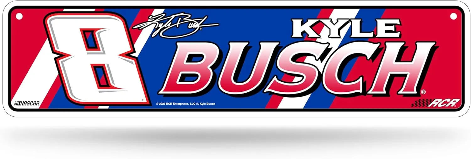 Rico Industries NASCAR Racing Metal Street Sign 4" x 15" Home Décor - Bedroom - Office - Man Cave