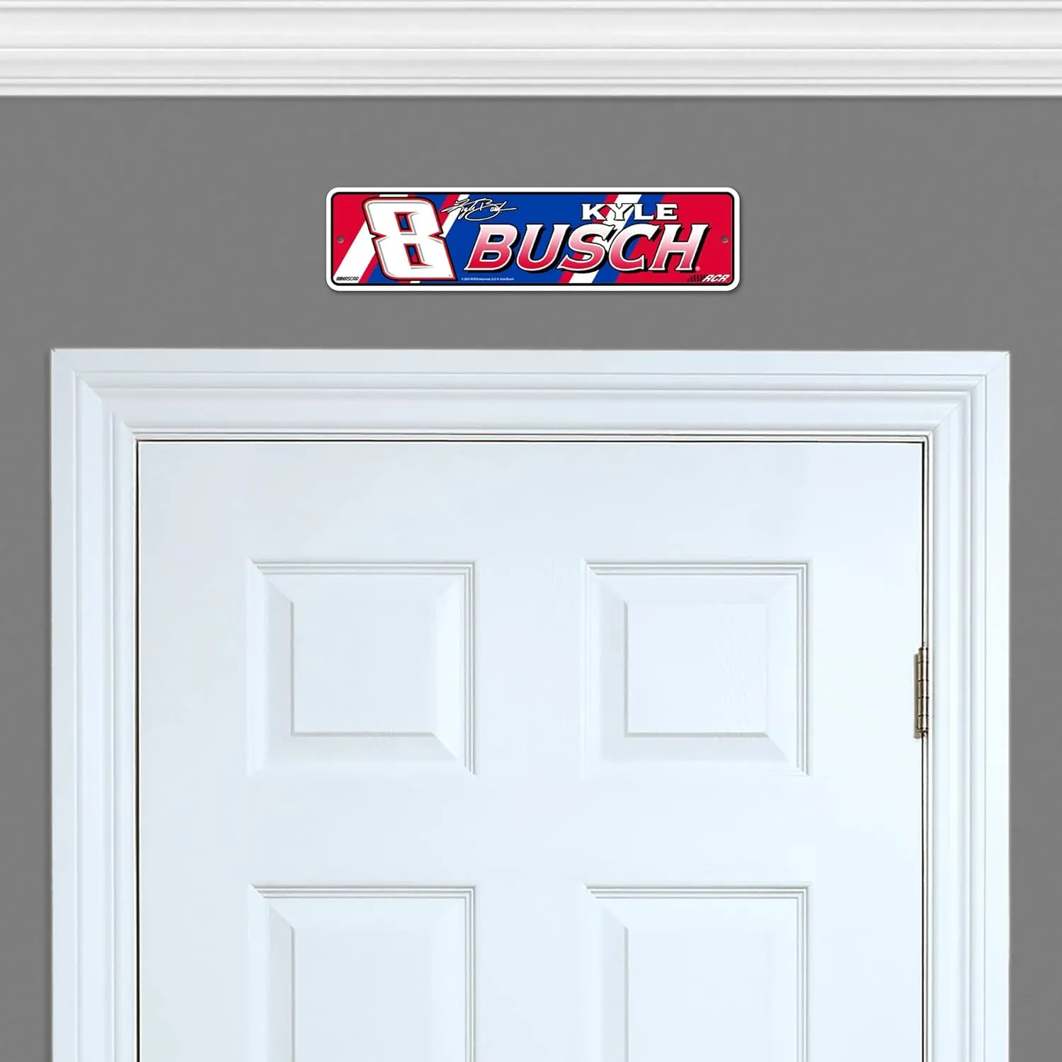 Rico Industries NASCAR Racing Metal Street Sign 4" x 15" Home Décor - Bedroom - Office - Man Cave