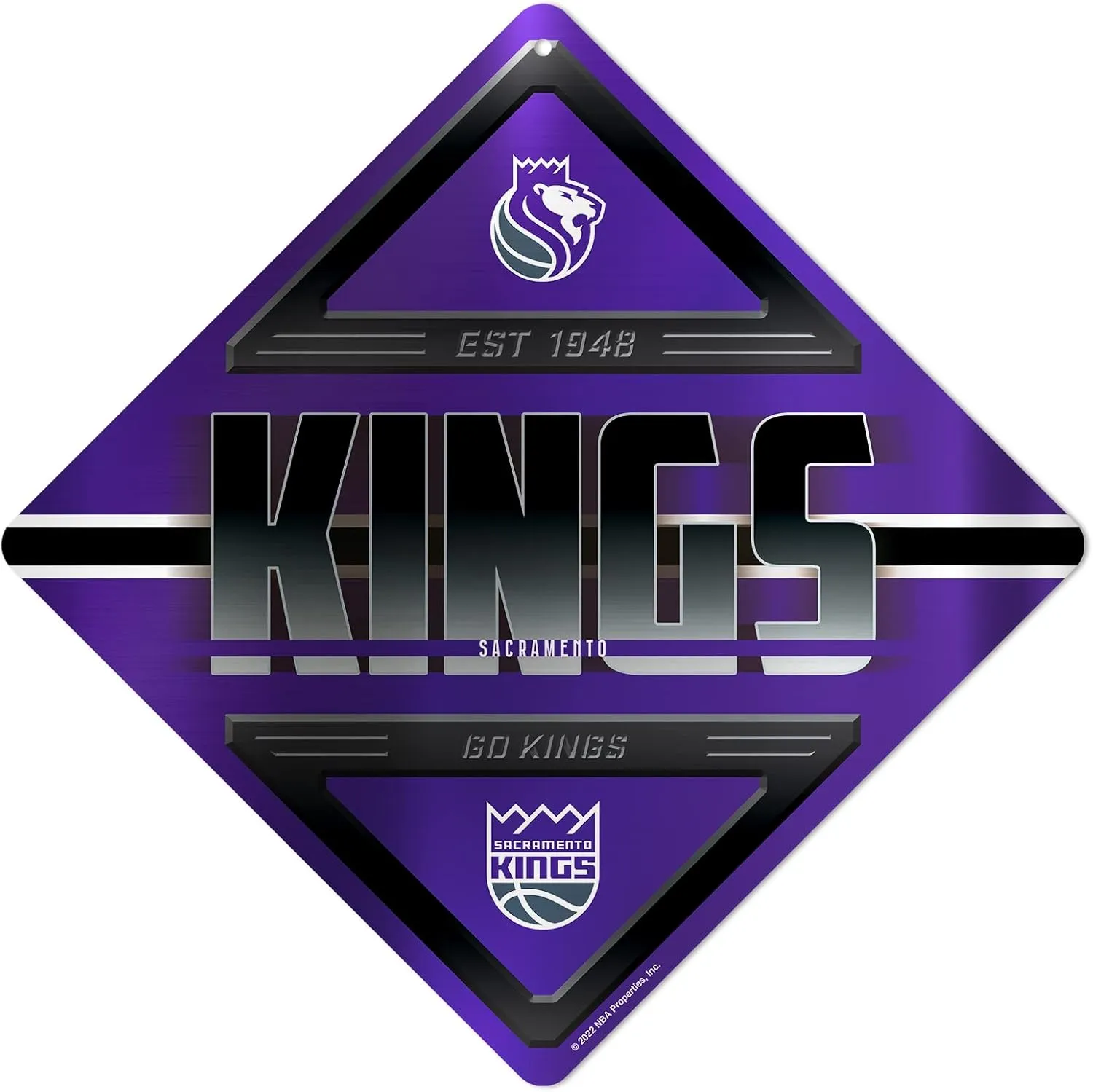 Rico Industries NBA Basketball Metal Sign 16.5" x 16.5" Home Décor - Bedroom - Office - Man Cave