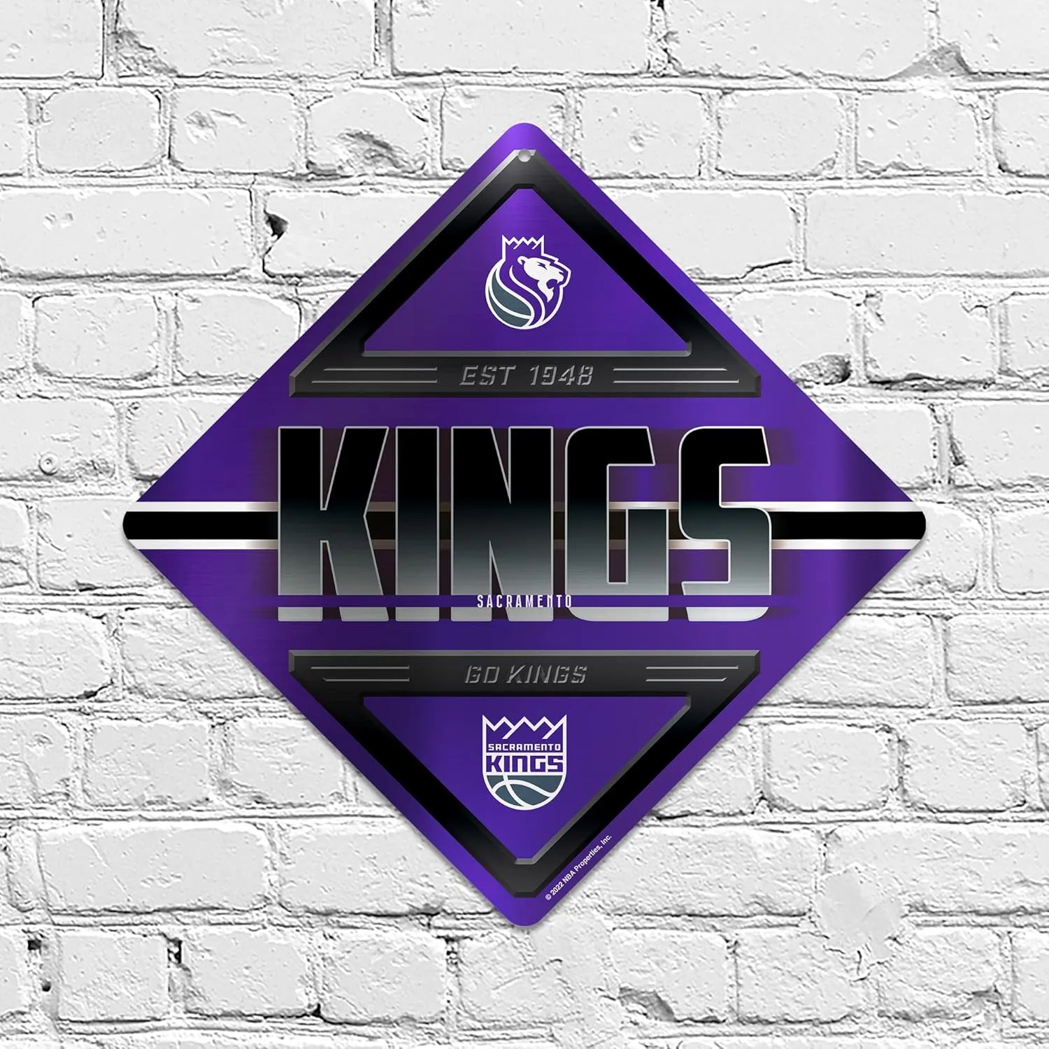 Rico Industries NBA Basketball Metal Sign 16.5" x 16.5" Home Décor - Bedroom - Office - Man Cave