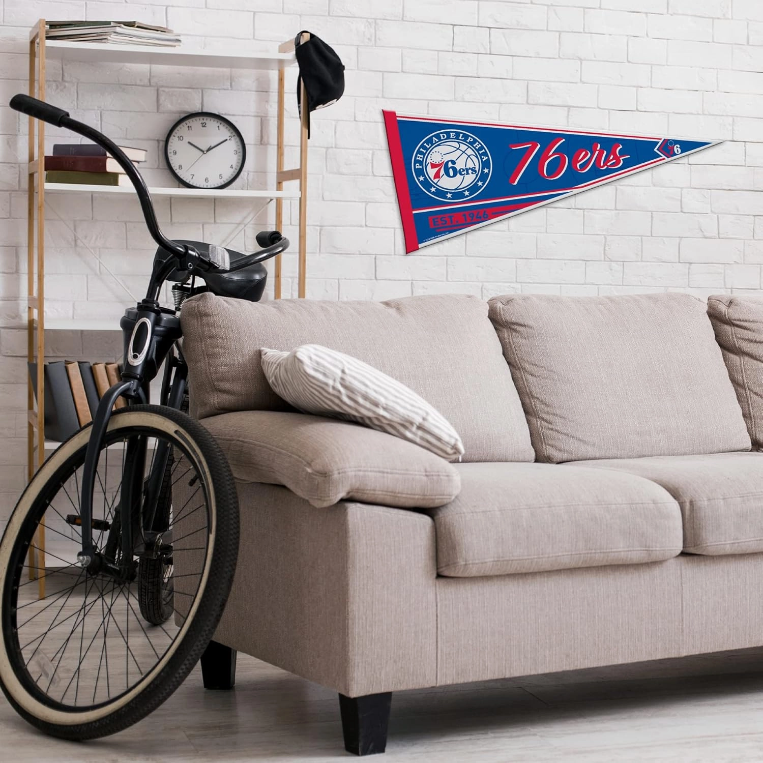 Rico Industries NBA Basketball 12" x 30" Felt Wall Décor Pennant - Great for Home/Bed Room/Man Cave Décor