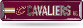 Rico Industries NBA Metal Street Sign Metal Street Sign 4" x 15" Home Décor - Bedroom - Office - Man Cave
