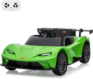 Ride on Sports Car, 12V 7AH Battery Powered Electric Ride on Car with Remote Control, Horn, USB, Music, LED Headlights for Kids, Ride On Toy for Kids