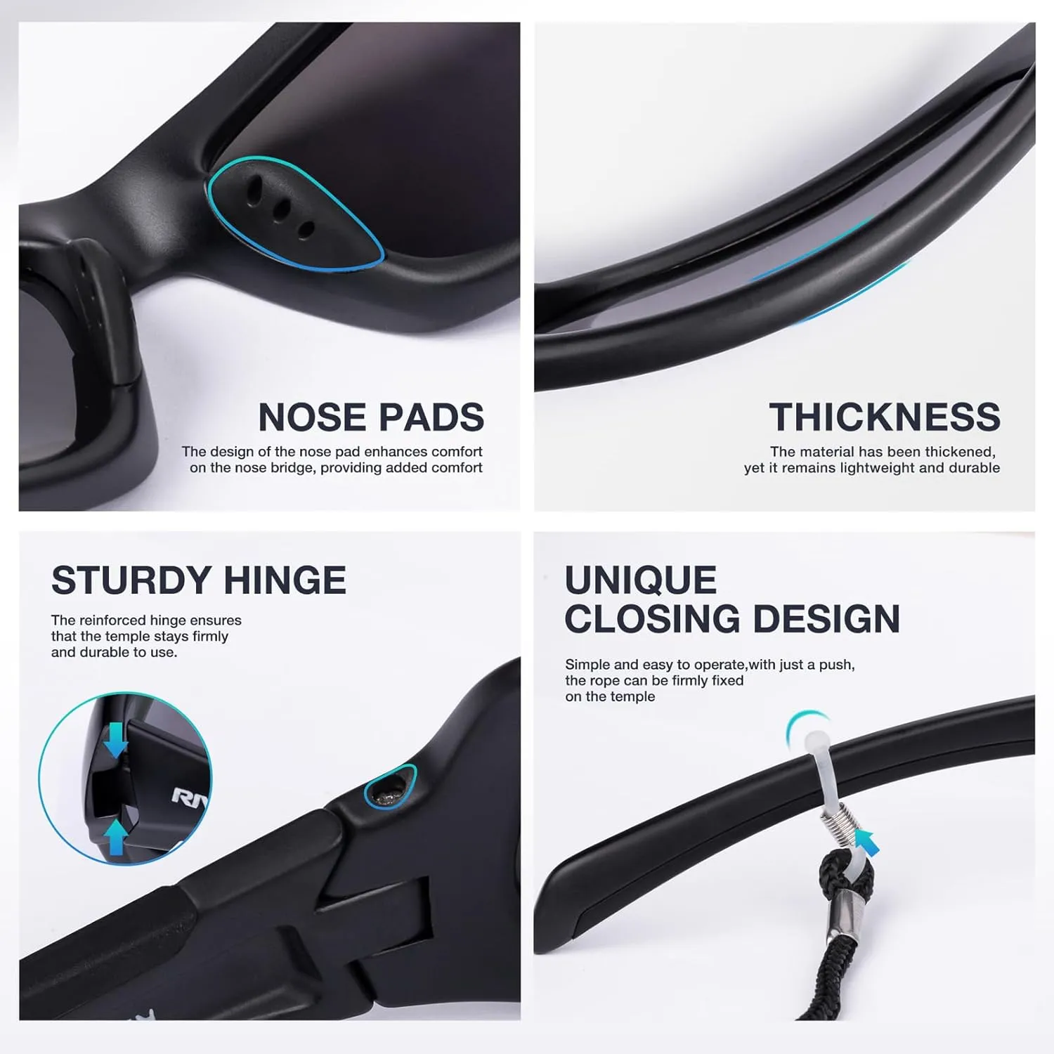 RIVBOS Polarized Sunglasses UV400 Protection for Men's and Women's Fishing, Cycling, and Outdoor Activities RB832