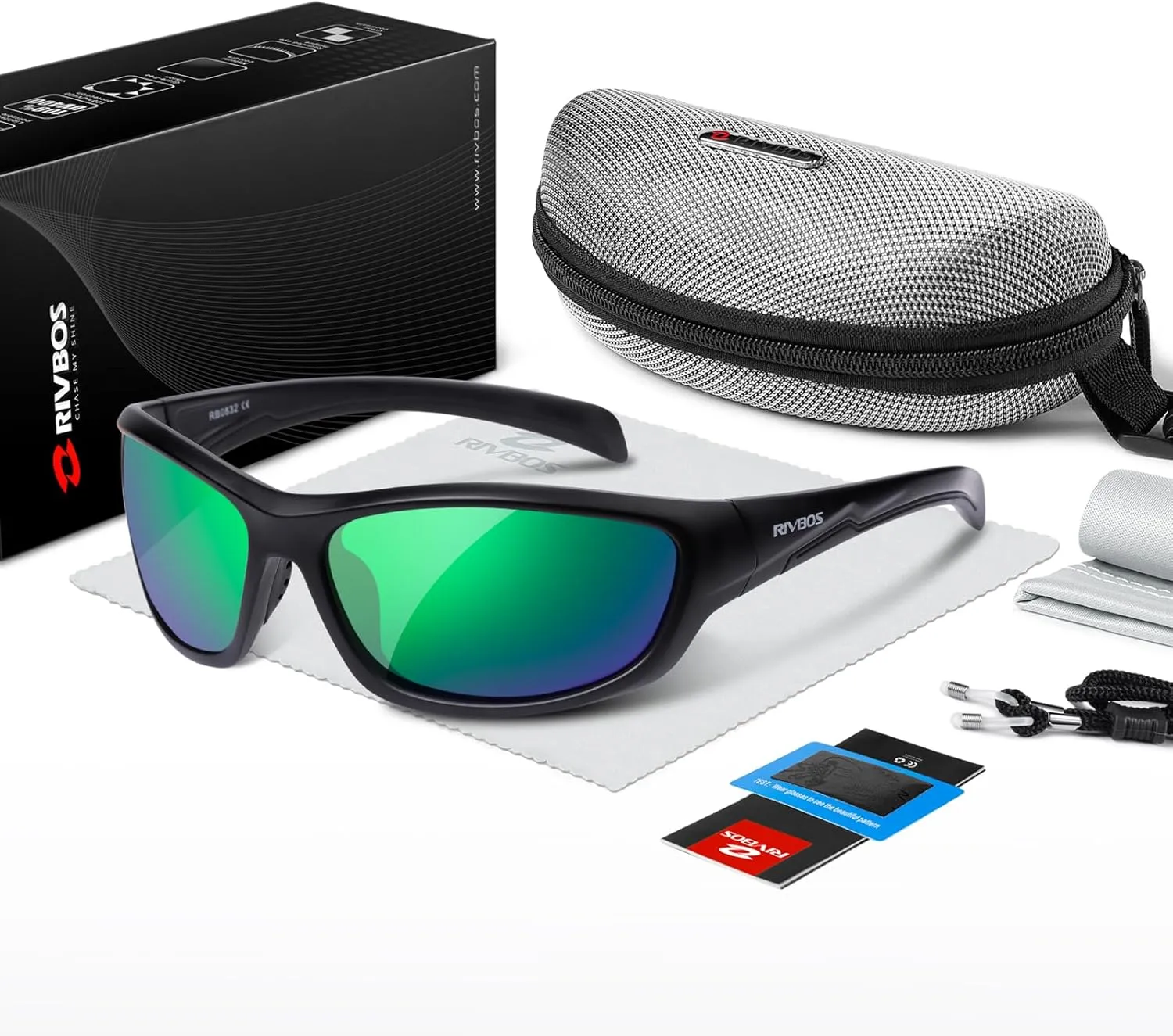 RIVBOS Polarized Sunglasses UV400 Protection for Men's and Women's Fishing, Cycling, and Outdoor Activities RB832