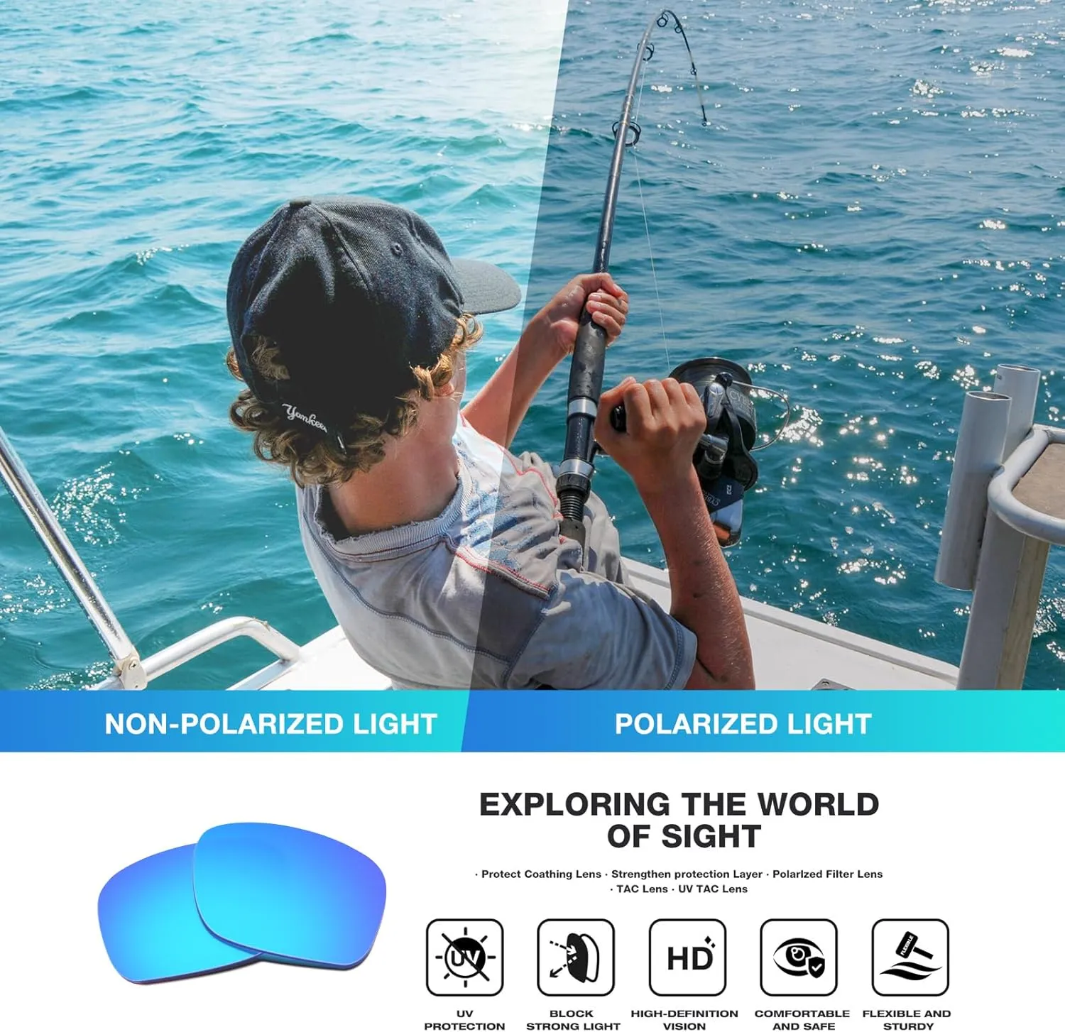 RIVBOS Polarized Sunglasses UV400 Protection for Men's and Women's Fishing, Cycling, and Outdoor Activities RB832