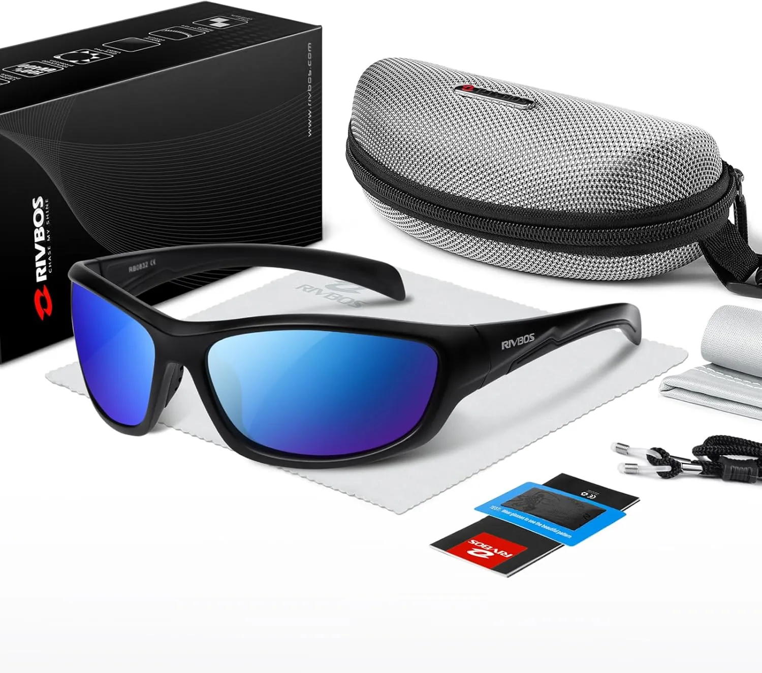 RIVBOS Polarized Sunglasses UV400 Protection for Men's and Women's Fishing, Cycling, and Outdoor Activities RB832