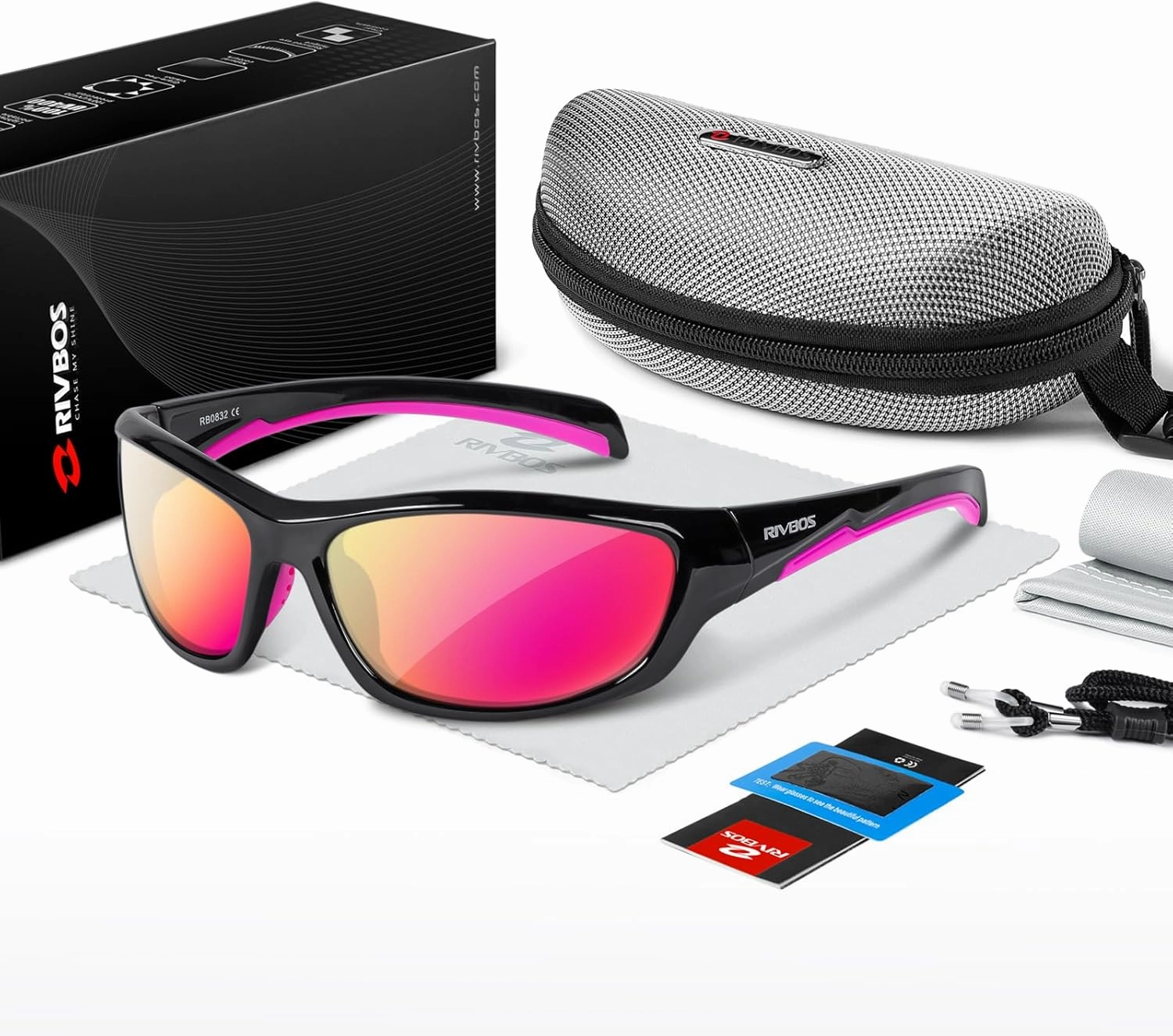 RIVBOS Polarized Sunglasses UV400 Protection for Men's and Women's Fishing, Cycling, and Outdoor Activities RB832