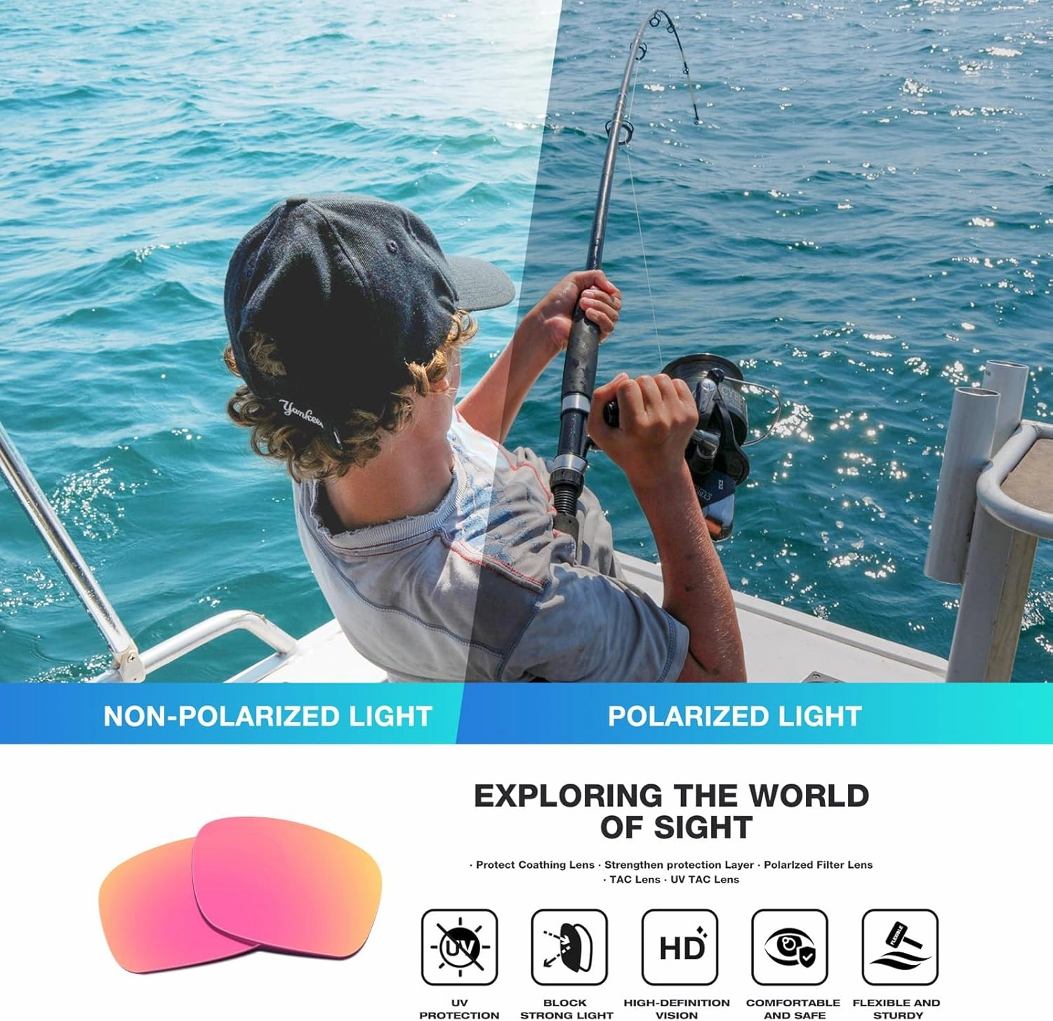 RIVBOS Polarized Sunglasses UV400 Protection for Men's and Women's Fishing, Cycling, and Outdoor Activities RB832
