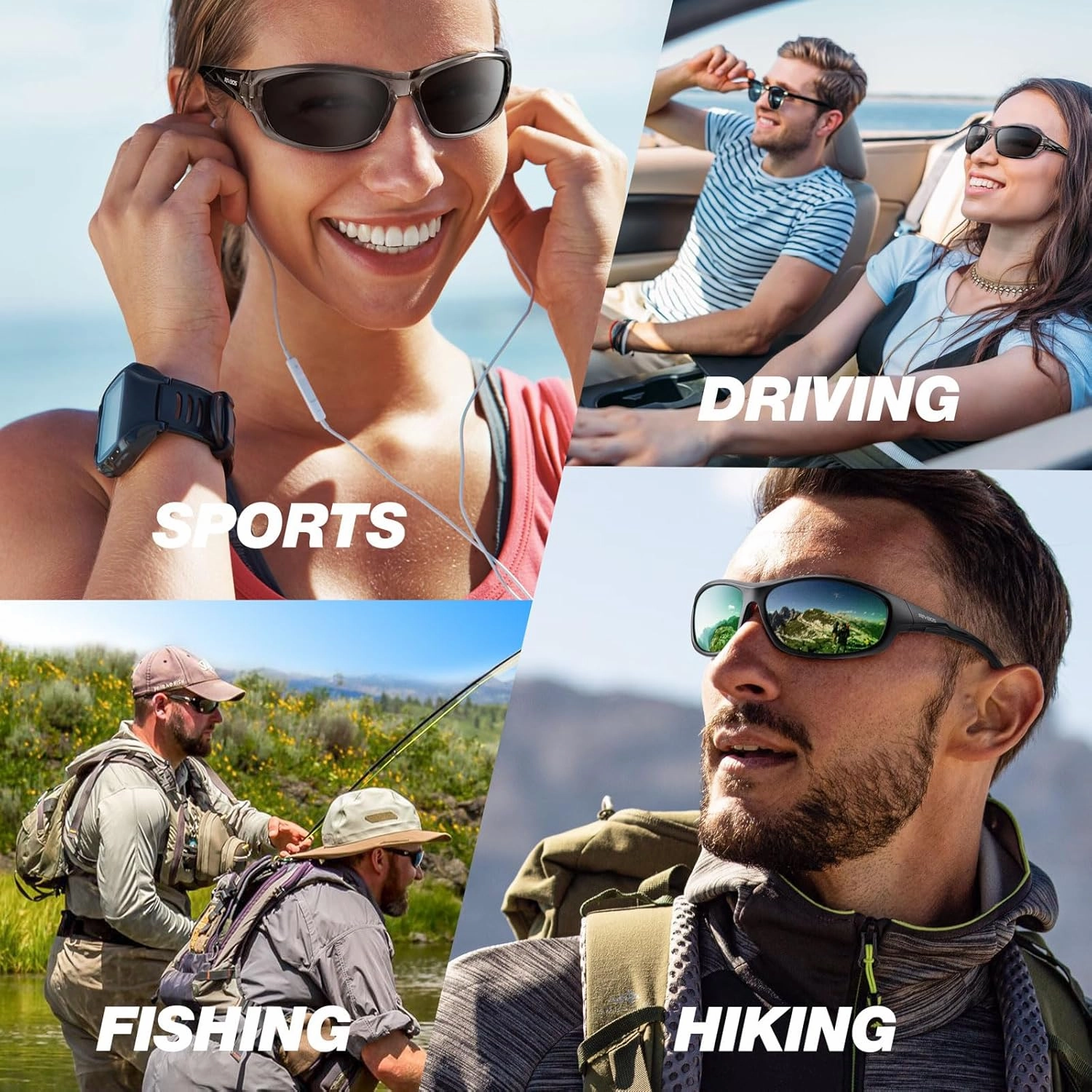 RIVBOS Polarized Sunglasses UV400 Protection for Men's and Women's Fishing, Cycling, and Outdoor Activities RB832