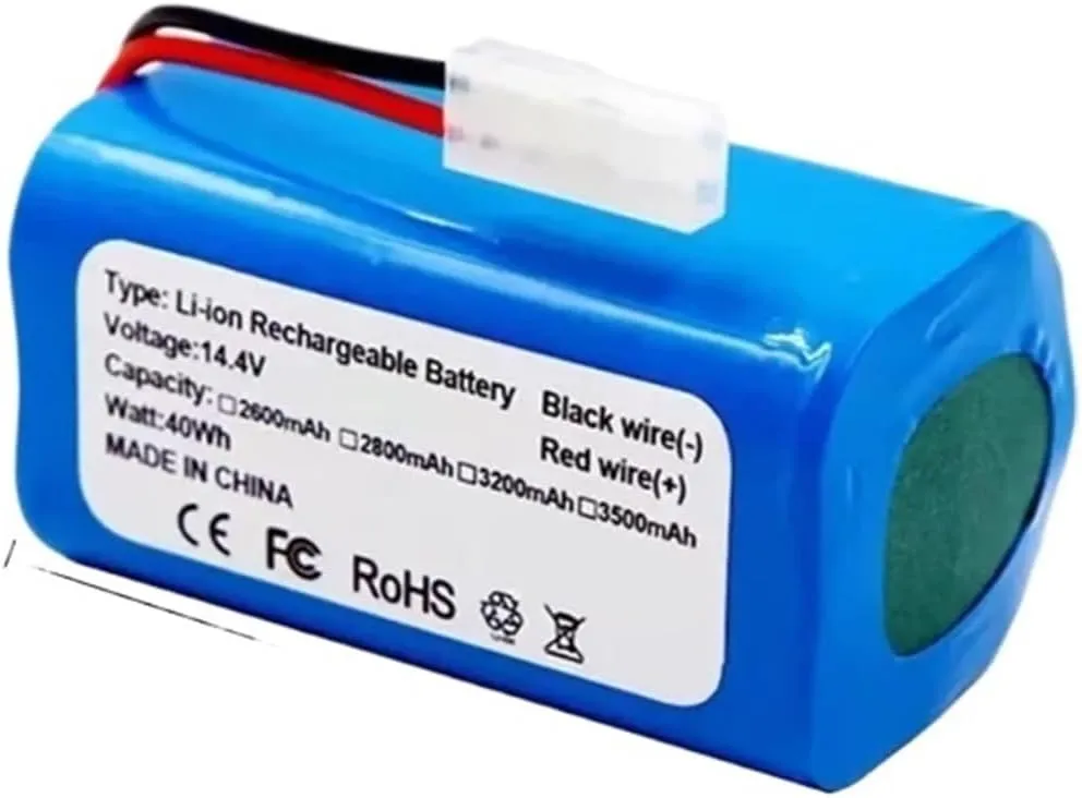 Robot Vacuum Cleaner Part 14.4V 3500mAh/3200mAh Li-ion Battery，Compatible for Aleaivy，Compatible for PUPPYOO，R30 R35, R30 Pro, Compatible for ISweep，X3(2600mAh)