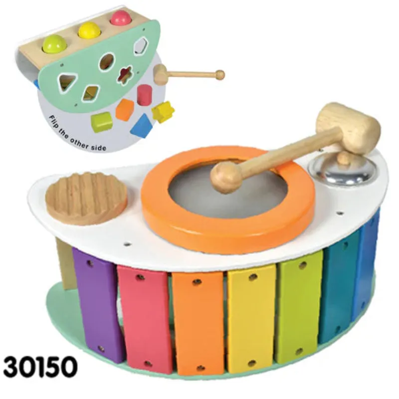 Rock & Learn Activity Bench - Shape Sorter, Drum & Xylophone Toy (1-4 Years)