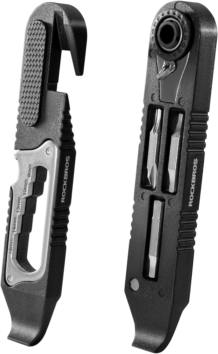 ROCKBROS Bike Ratchet Wrench, 14 In 1 Multifunctional Bike Tool Kit, Portable Bicycle Tire Repair Tool Kit