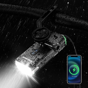 ROCKBROS Bike Lights 10000mAh USB-C Rechargeable Bike Lights for Night riding-3000 Lumens Bright Bicycle Lights-Over 24 Hours Runtime - IPX6 Waterproof Bike Headlight