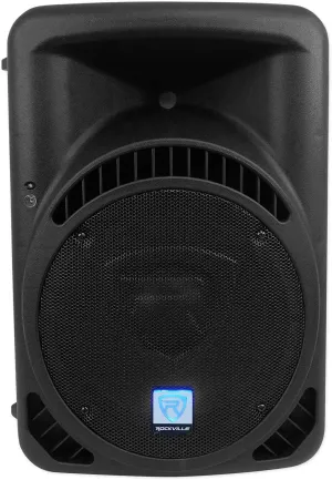 Rockville RPG12BT V2 12" Powered 800W DJ PA Speaker with Bluetooth, Remote, EQ, 2 Inputs, Deep Bass, Black - Perfect for Events, Live Music, and Parties
