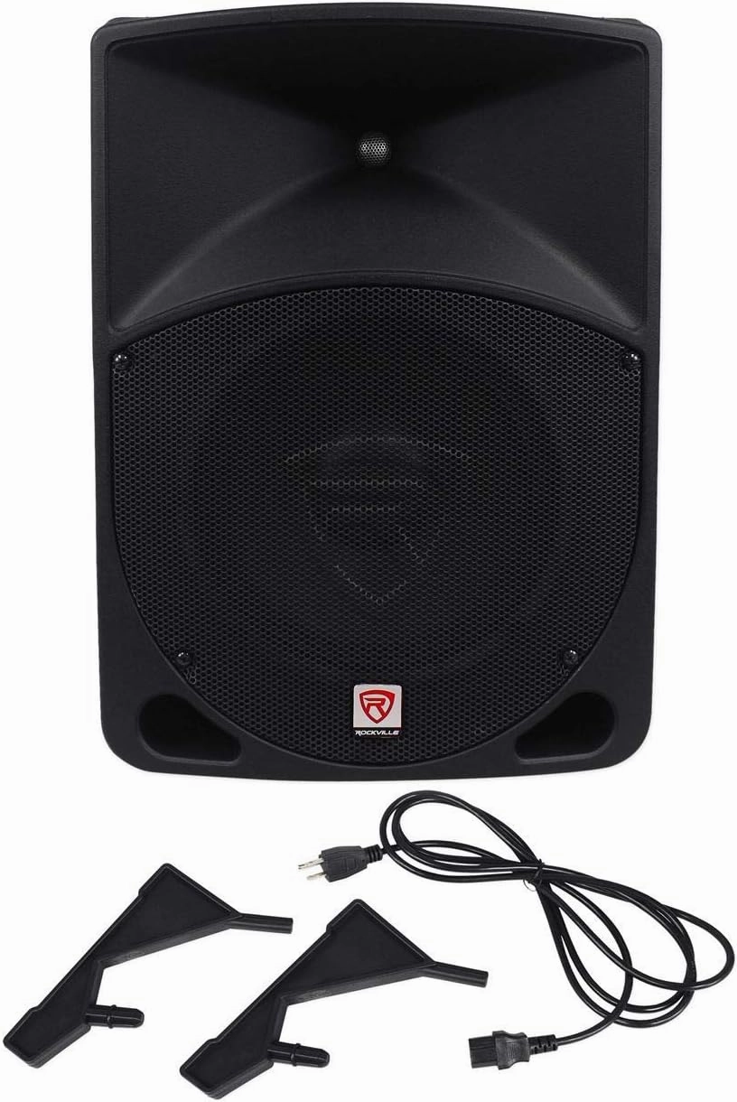 Rockville RPG10 10" 600W Powered DJ PA Speaker System, Deep Bass, 2 Channel Mixer, EQ - Perfect for Live Music, Events, and Parties