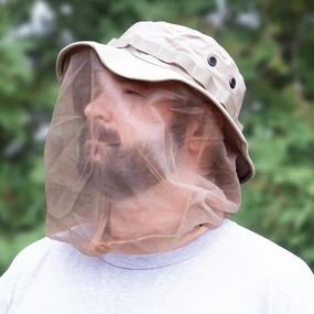 Rothco Boonie Hat with Mosquito Netting - Sun and Insect Protection for Outdoor Activities, Khaki, 8