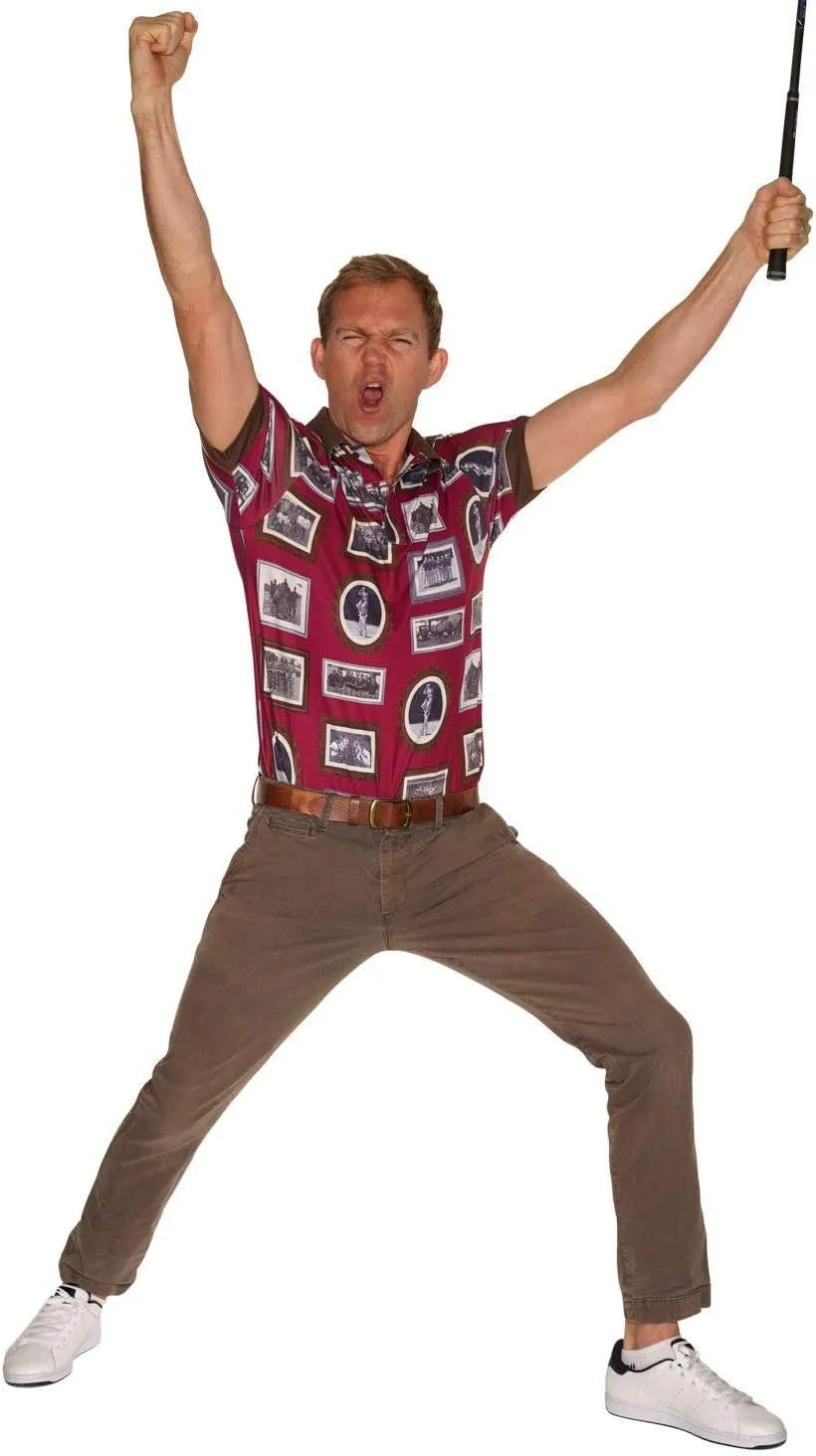 Royal & Awesome Golf Shirts for Men, Golf Polos for Men, Crazy and Funny Shirts for Men's, Bright, Colorful Design