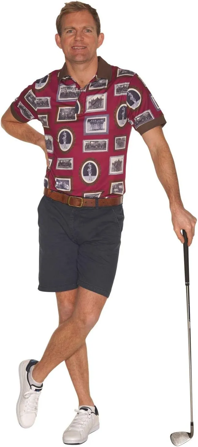 Royal & Awesome Golf Shirts for Men, Golf Polos for Men, Crazy and Funny Shirts for Men's, Bright, Colorful Design