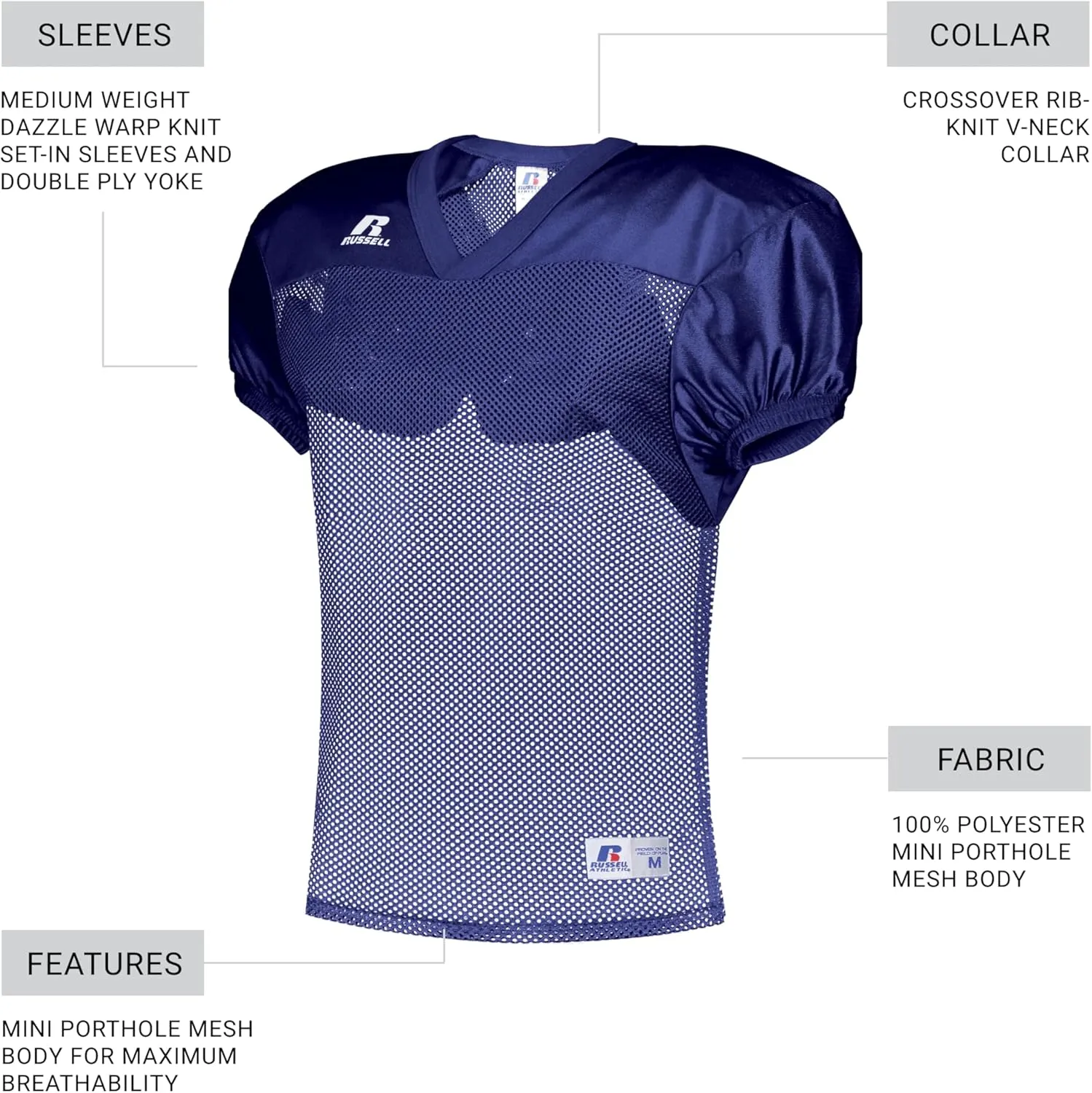 Russell Athletic Boys Youth Stock Practice Jersey