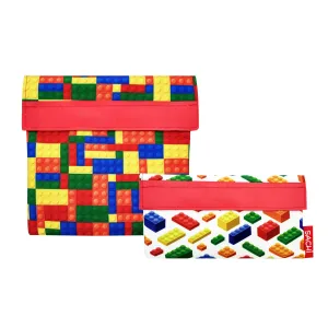 Sachi Lunch Pockets - Bricks, set of 2