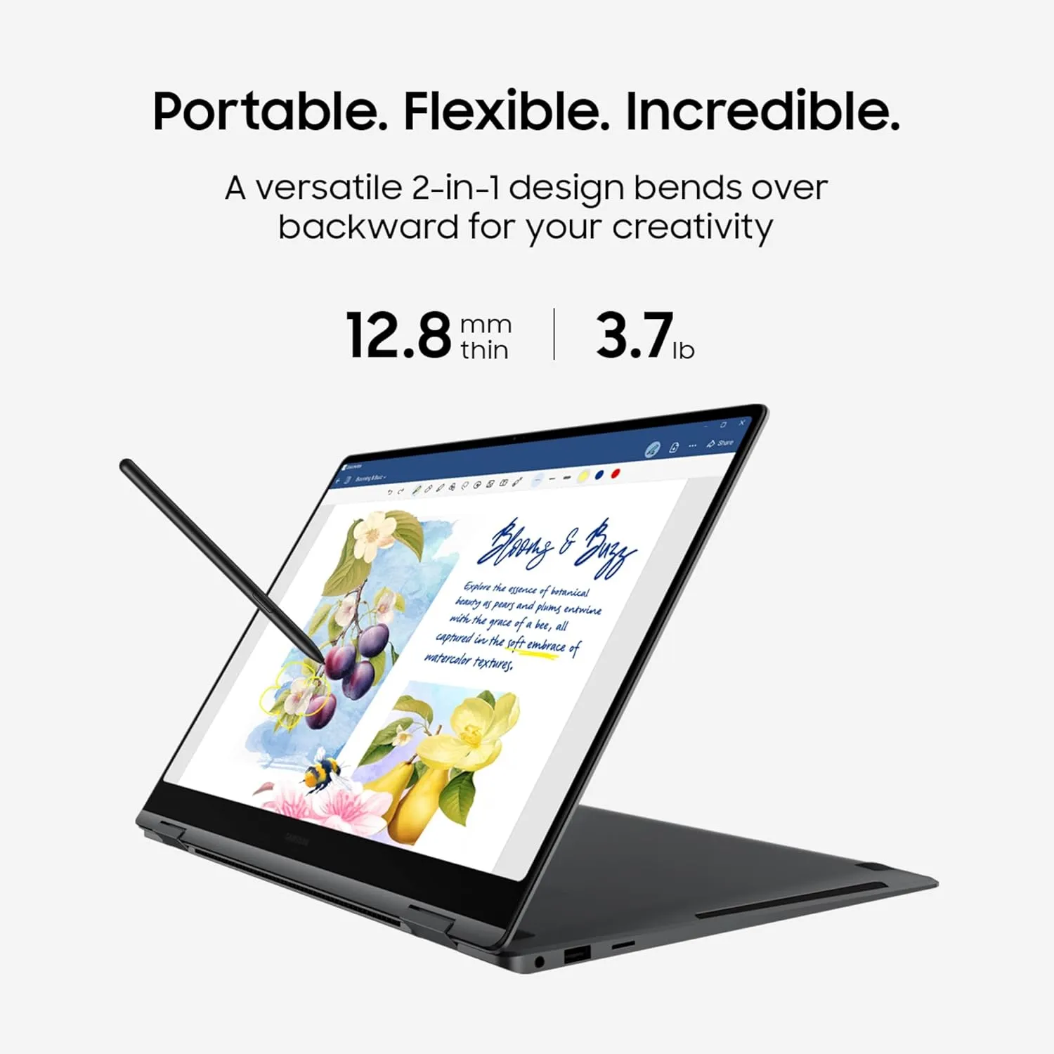 SAMSUNG 16” Galaxy Book5 Pro 360 Copilot  PC, AI Laptop Computer, Intel Core 7 Ultra Processor, 3K AMOLED (2880 x 1800) Touchscreen, 120HZ Refresh Rate, Dolby Atmos Quad Speakers, All-Day Battery Life